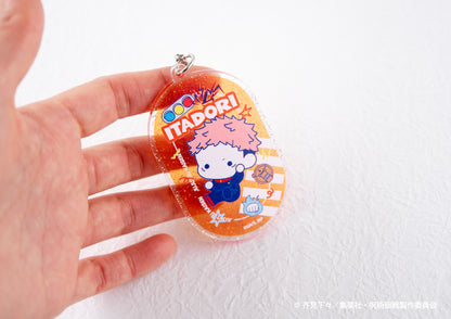 呪術廻戦_ラメアクリルキーホルダー（ぷにきゅ～と）01.虎杖 悠仁