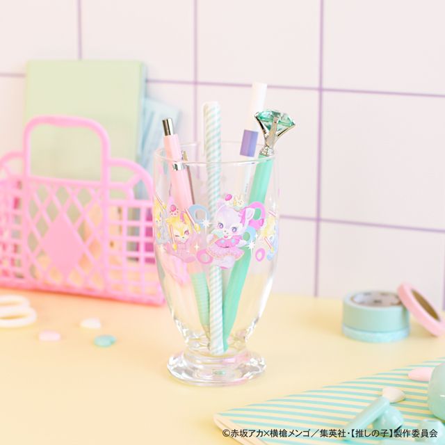 【推しの子】_MAKIコラボ アデリアレトロ台付グラス（アイ・アクア・ルビー）