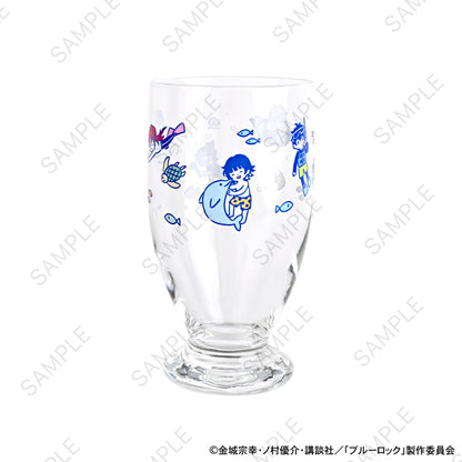 ブルーロック_ビィズニィズ　アデリアレトロ台付グラス（海水浴）