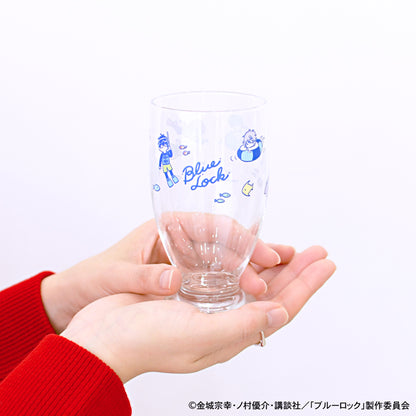 ブルーロック_ビィズニィズ　アデリアレトロ台付グラス（海水浴）