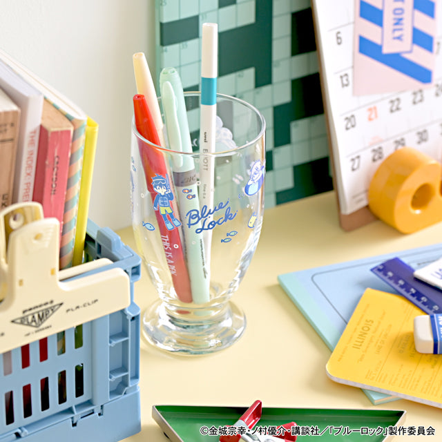 ブルーロック_ビィズニィズ　アデリアレトロ台付グラス（海水浴）