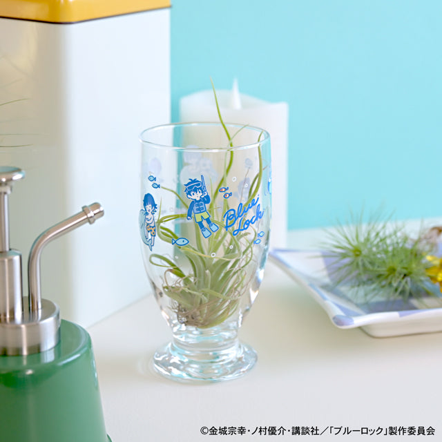 ブルーロック_ビィズニィズ　アデリアレトロ台付グラス（海水浴）