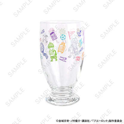 ブルーロック_ビィズニィズ　アデリアレトロ台付グラス（総柄）