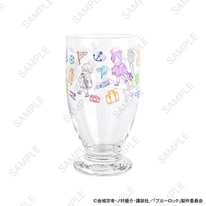 ブルーロック_ビィズニィズ　アデリアレトロ台付グラス（総柄）