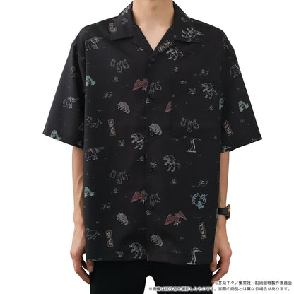 呪術廻戦　第2期_オープンカラーシャツ／伏黒の式神　【黒】