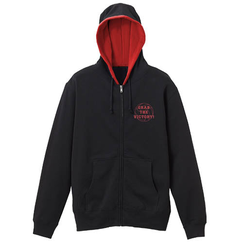 ハイキュー!!_音駒高校バレーボール部 応援ジップパーカー/BLACK×RED