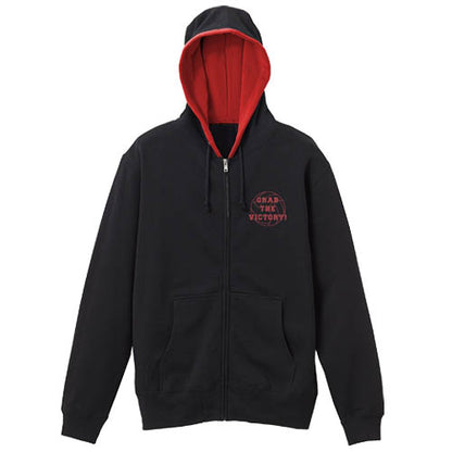 ハイキュー!!_音駒高校バレーボール部 応援ジップパーカー/BLACK×RED