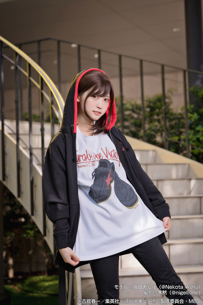 ハイキュー!! TO THE TOP_黒尾鉄朗シューズ Tシャツ/WHITE-