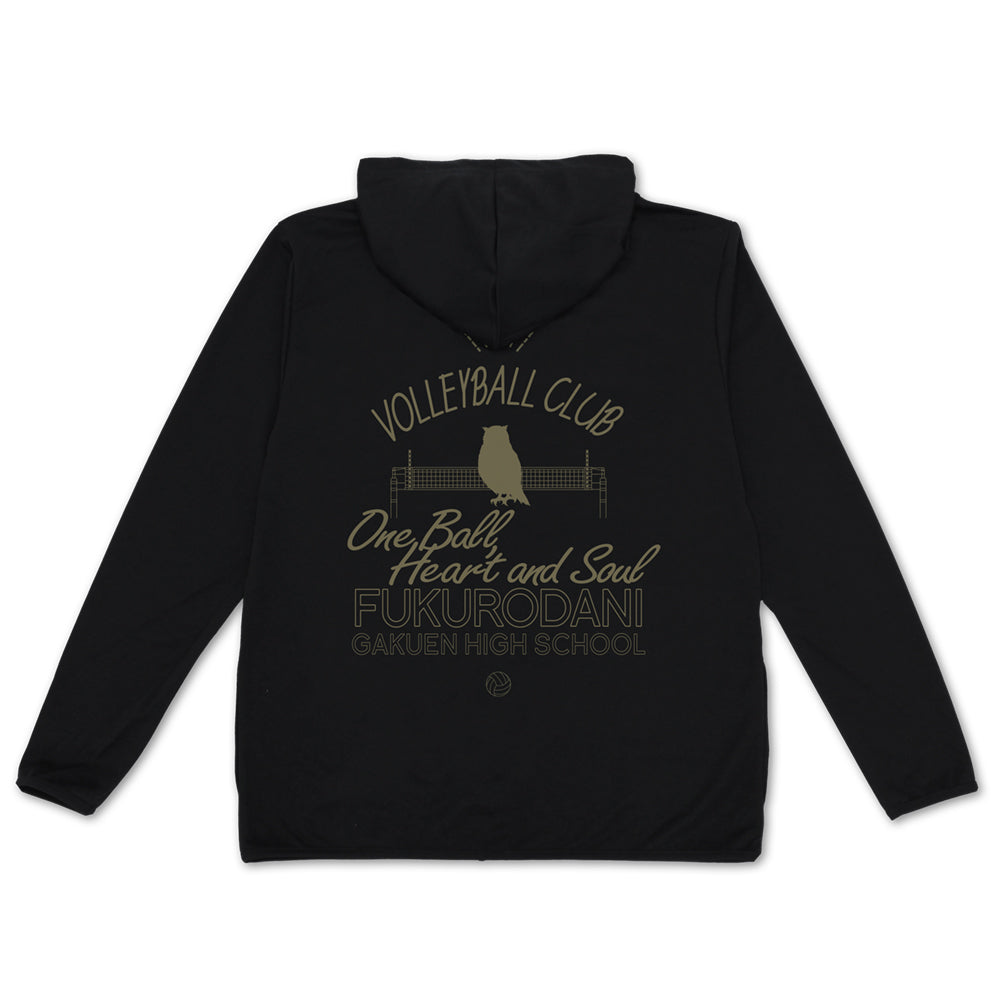 ハイキュー!!_梟谷学園高校バレーボール部 薄手ドライパーカー/BLACK