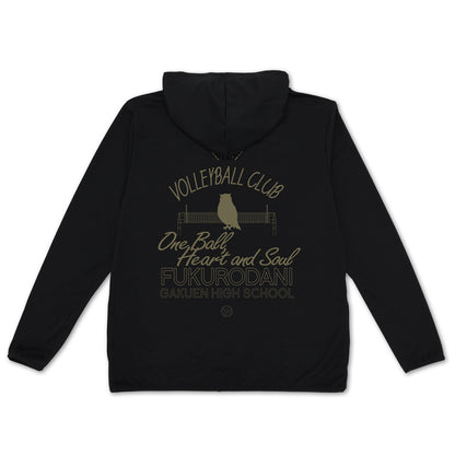 ハイキュー!!_梟谷学園高校バレーボール部 薄手ドライパーカー/BLACK
