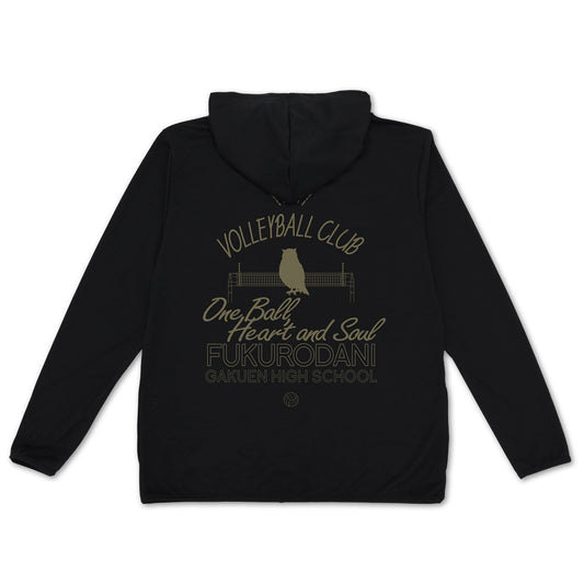 ハイキュー!!_梟谷学園高校バレーボール部 薄手ドライパーカー/BLACK