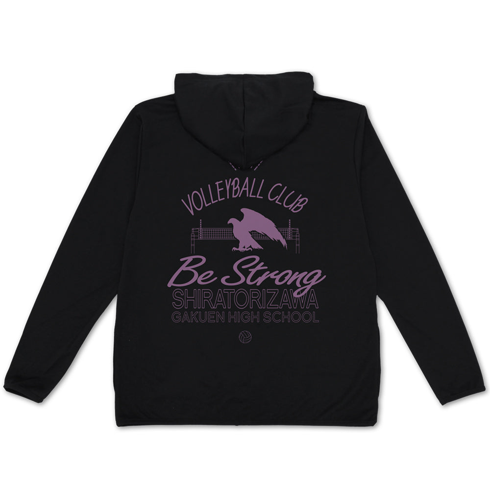 ハイキュー!!_白鳥沢学園高校バレーボール部 薄手ドライパーカー/BLACK