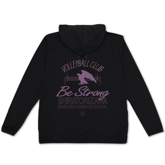 ハイキュー!!_白鳥沢学園高校バレーボール部 薄手ドライパーカー/BLACK