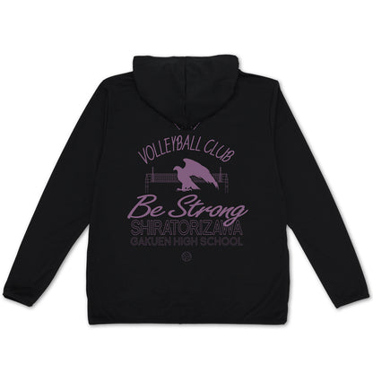 ハイキュー!!_白鳥沢学園高校バレーボール部 薄手ドライパーカー/BLACK