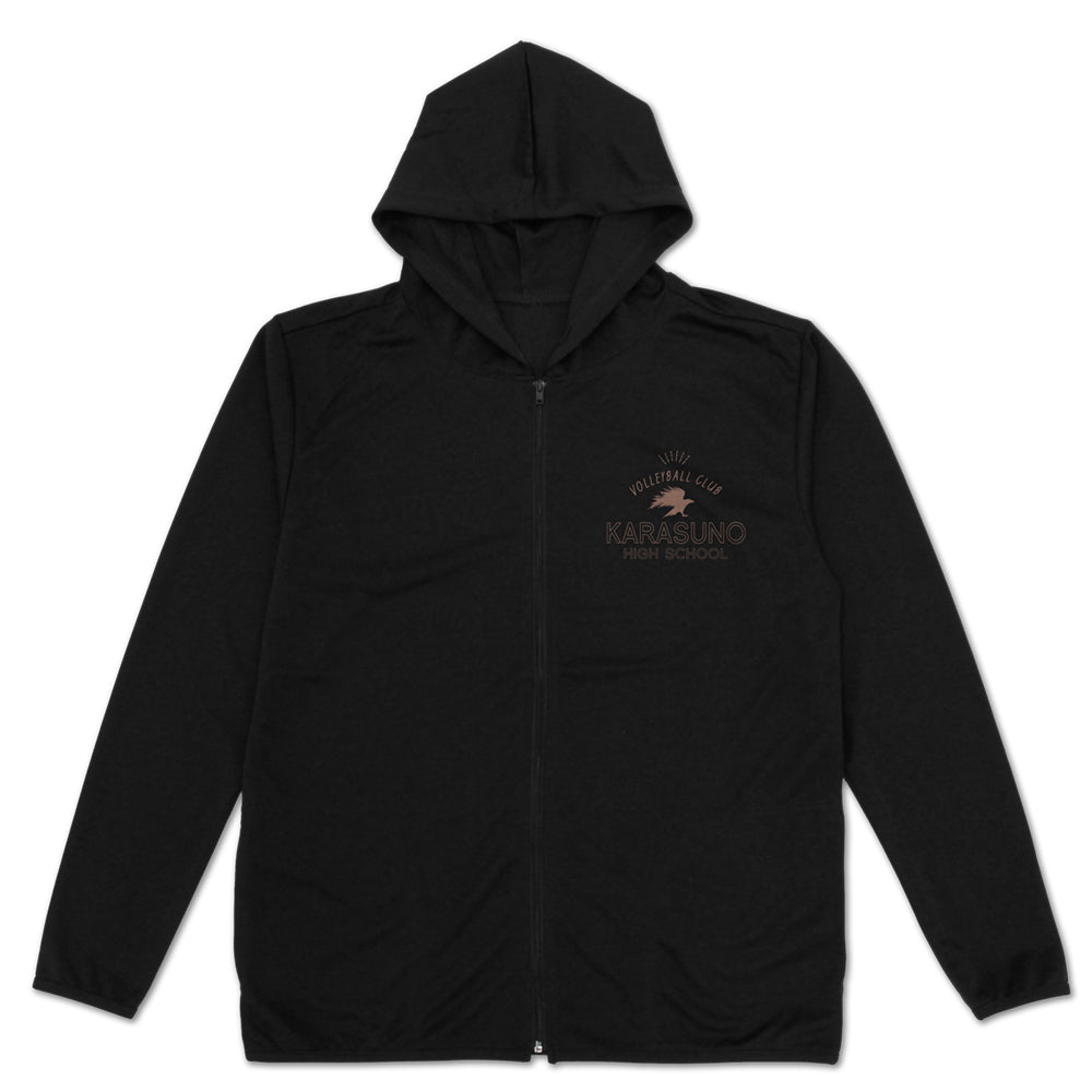 ハイキュー!!_烏野高校排球部 薄手ドライパーカー/BLACK