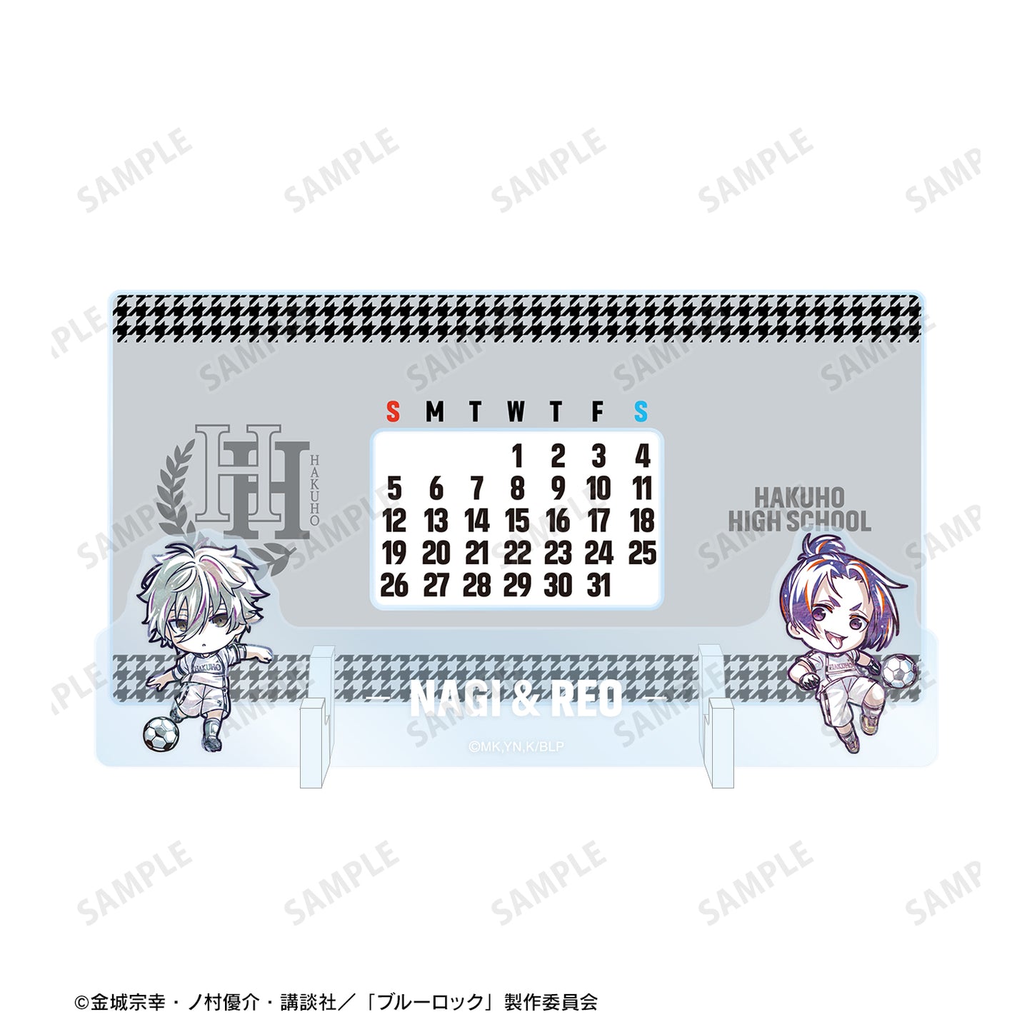 ブルーロック_凪 誠士郎&御影 玲王 デフォルメAni-Art 卓上アクリル万年カレンダー