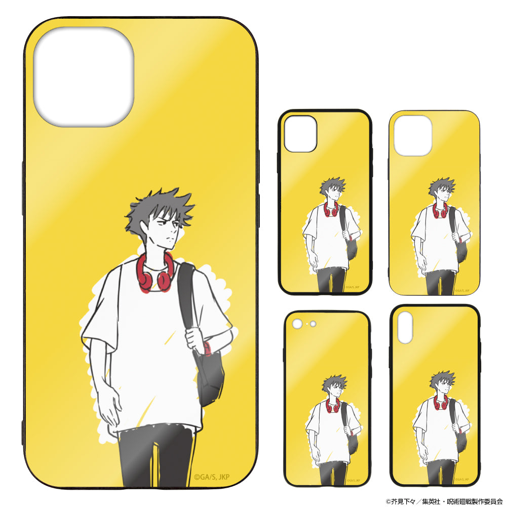 呪術廻戦_13・14共用_伏黒 恵 強化ガラスiPhoneケース