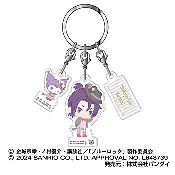 ブルーロック×サンリオキャラクターズ_3連アクリルキーホルダー 06 御影玲王×クロミ