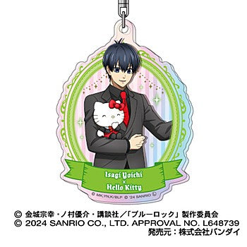 ブルーロック×サンリオキャラクターズ_アクリルキーホルダー オーロラTYPE 01 潔世一×ハローキティ