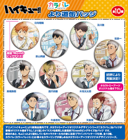 ハイキュー!!_カラパレ より道 缶バッジ【BOX／10個入り】