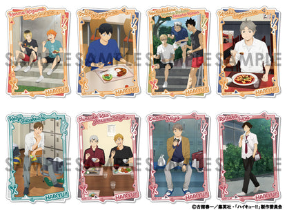 ハイキュー!!_トレーディングクリアステッカー -いただきます!-【BOX／8枚入り／コンプリートBOX】