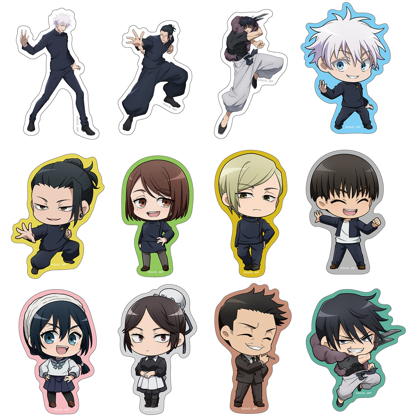 呪術廻戦　第2期_懐玉・玉折　トレーディングダイカットステッカー【BOX／12パック入り】