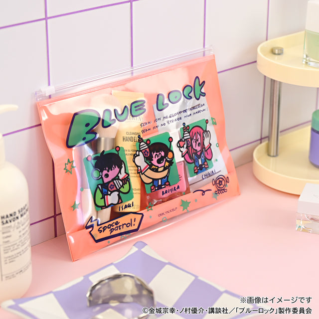 ブルーロック_水沢石鹸コラボ　ガゼットスライダーポーチ（サッカーボール星人を追え！）