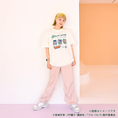 ブルーロック_水沢石鹸コラボ　ビッグTシャツ（サッカーボール星人を追え！）