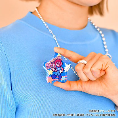 ブルーロック_水沢石鹸コラボ　星型缶バッジ（千切 豹馬）