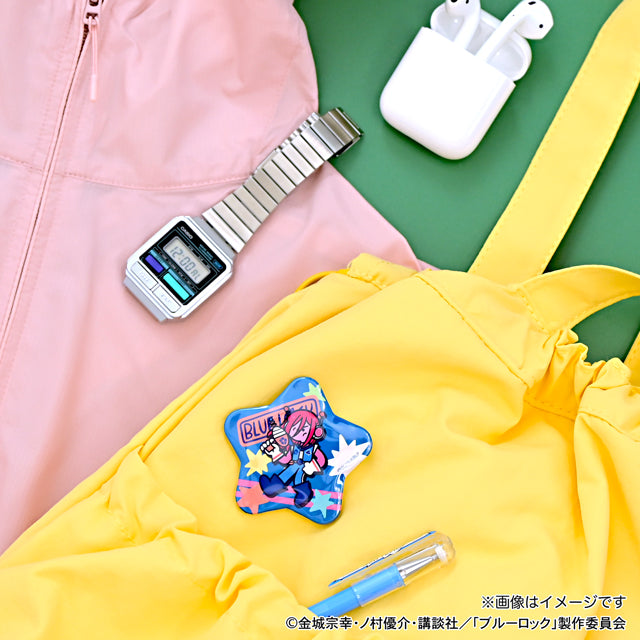 ブルーロック_水沢石鹸コラボ　星型缶バッジ（千切 豹馬）