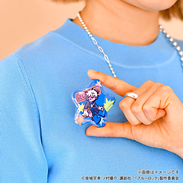 ブルーロック_水沢石鹸コラボ　星型缶バッジ（凪 誠士郎）