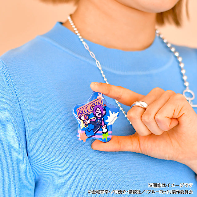 ブルーロック_水沢石鹸コラボ　星型缶バッジ（御影 玲王）