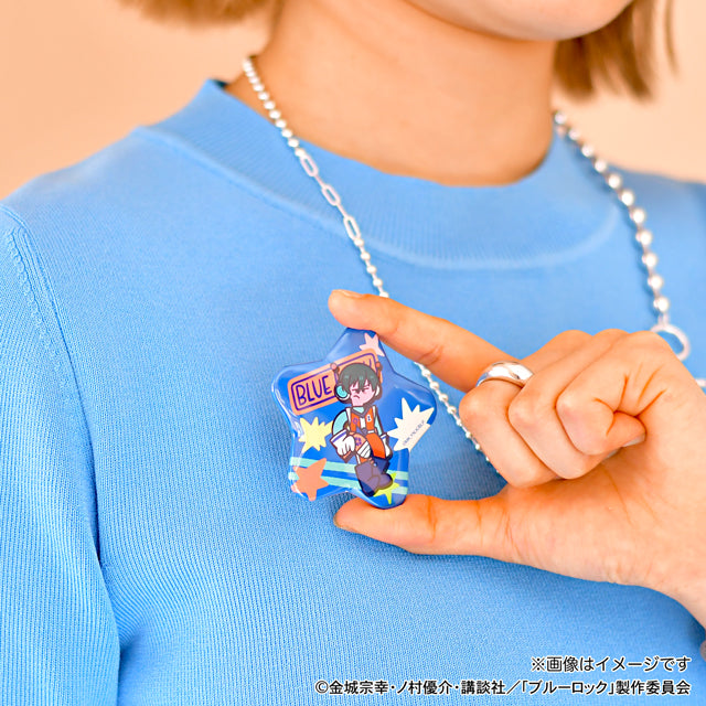 ブルーロック_水沢石鹸コラボ　星型缶バッジ（糸師 凛）