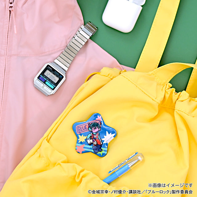 ブルーロック_水沢石鹸コラボ　星型缶バッジ（糸師 凛）