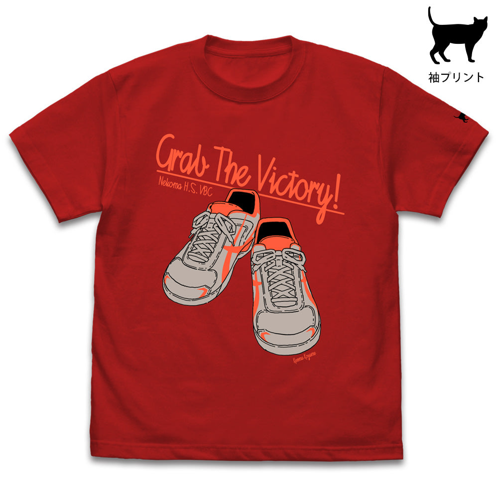 ハイキュー!! TO THE TOP_孤爪研磨シューズ Tシャツ/RED-
