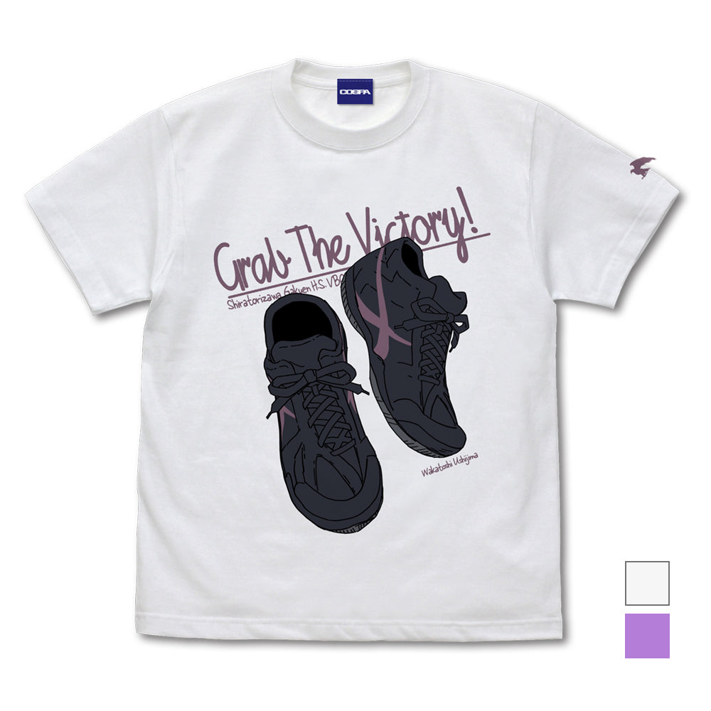 ハイキュー!!_牛島若利シューズ Tシャツ/WHITE-