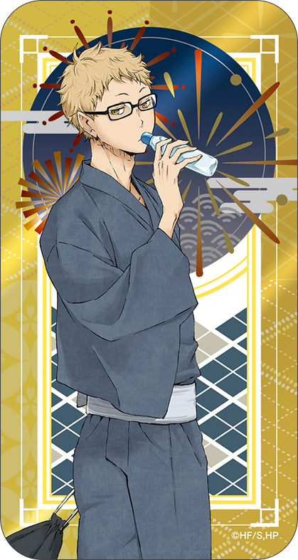 ハイキュー!!_スライド缶ケース（ミニクリップ付き）／月島 蛍　浴衣