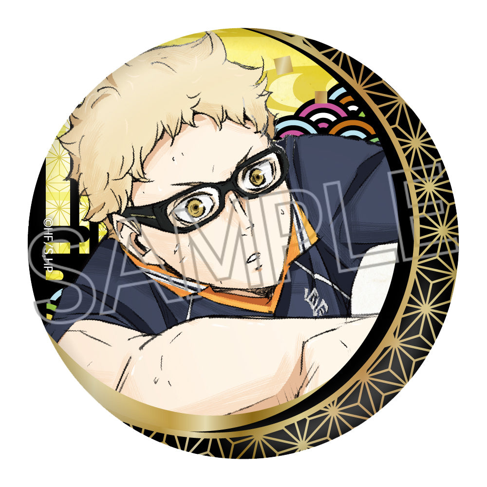 ハイキュー!!_切り絵シリーズ vol.5 箔押し和紙缶バッジ【BOX／6個入り】