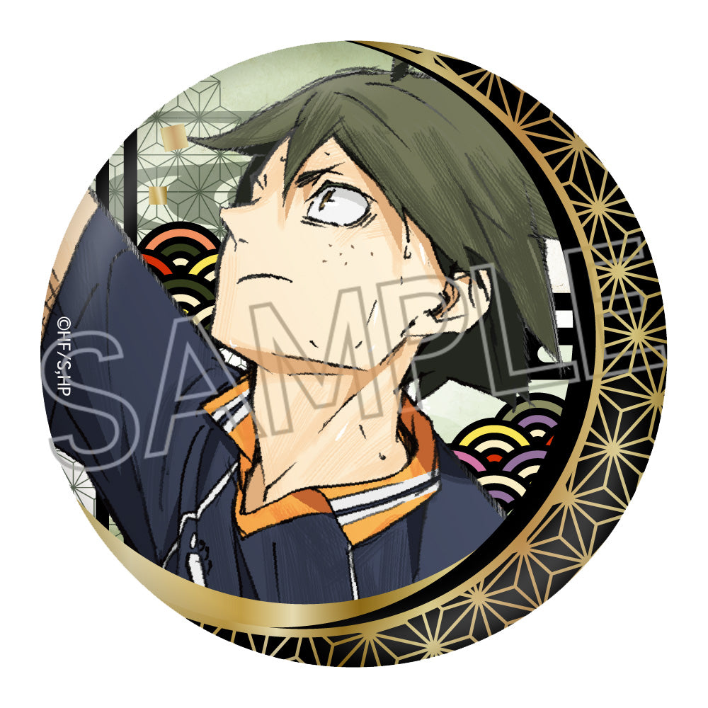 ハイキュー!!_切り絵シリーズ vol.5 箔押し和紙缶バッジ【BOX／6個入り】