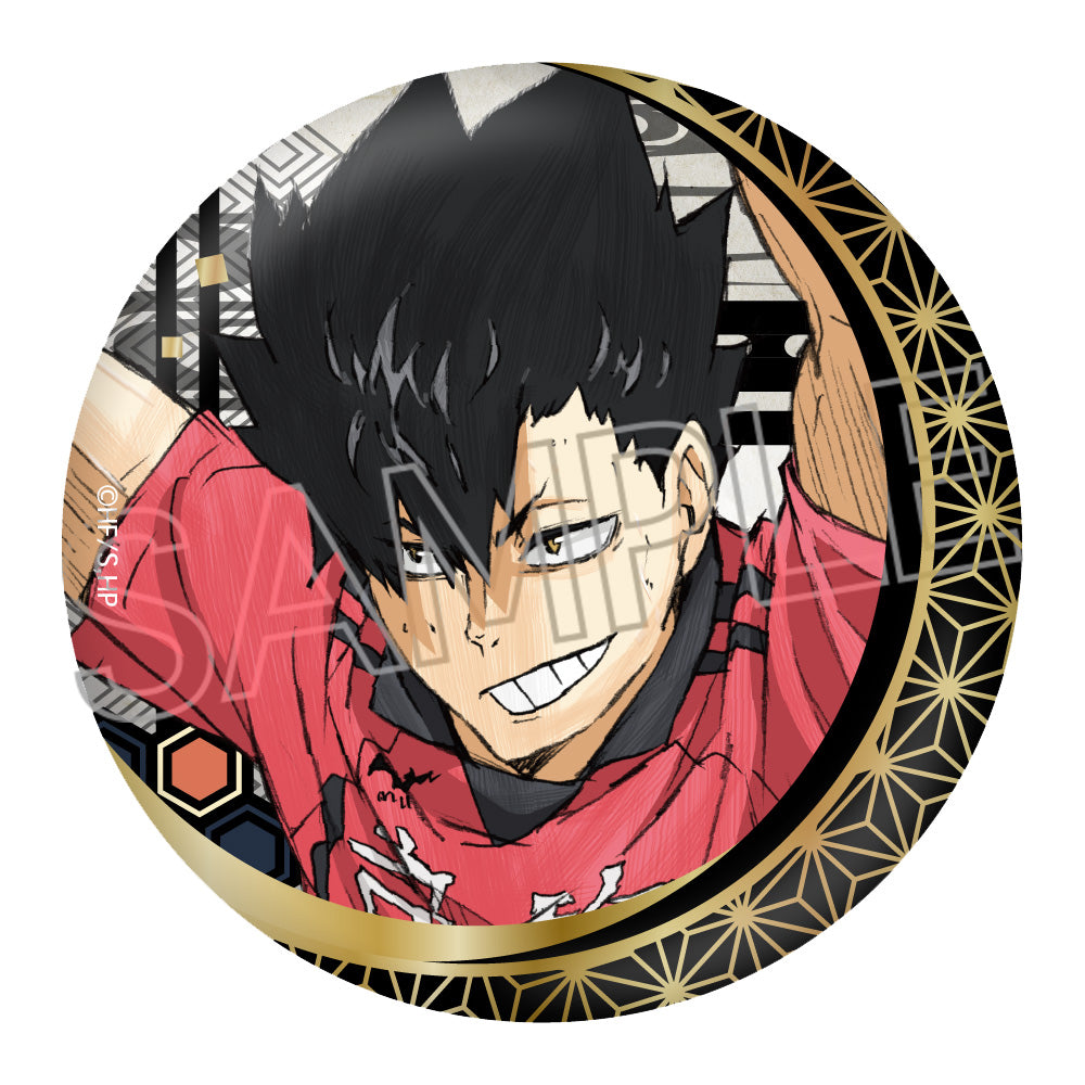 ハイキュー!!_切り絵シリーズ vol.5 箔押し和紙缶バッジ【BOX／6個入り】