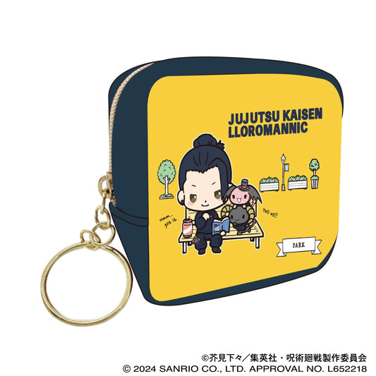 呪術廻戦 第2期_スクエアミニポーチ／夏油 傑×ルロロマニック 呪術廻戦 懐玉・玉折×サンリオキャラクターズ