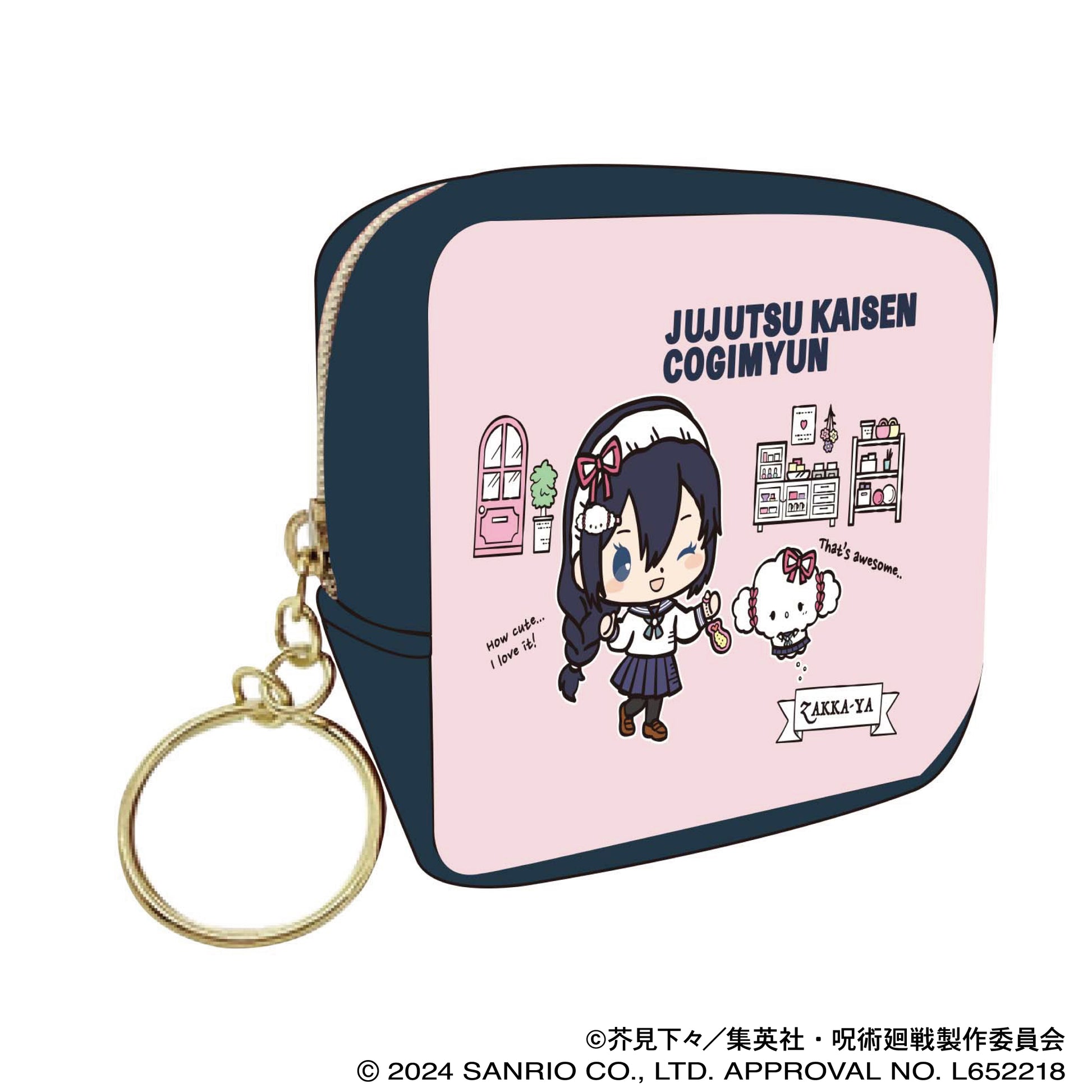 呪術廻戦 第2期_スクエアミニポーチ／天内 理子×こぎみゅん 呪術廻戦 懐玉・玉折×サンリオキャラクターズ