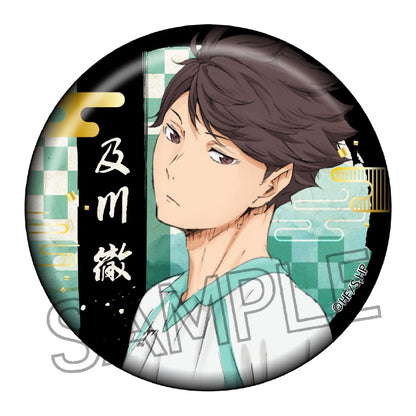 ハイキュー!!_切り絵シリーズ 箔押し和紙缶バッジ　【BOX／8個入り】