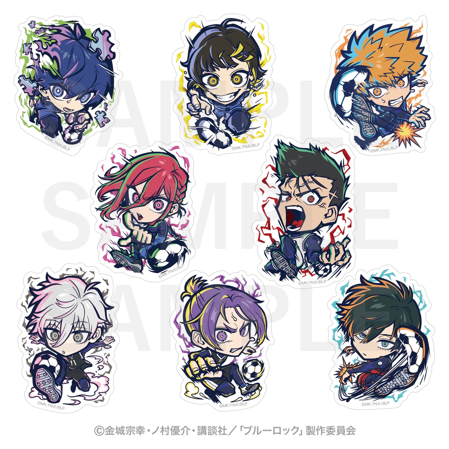 ブルーロック_イートゥーン トレーディングクリアステッカー（全8種）