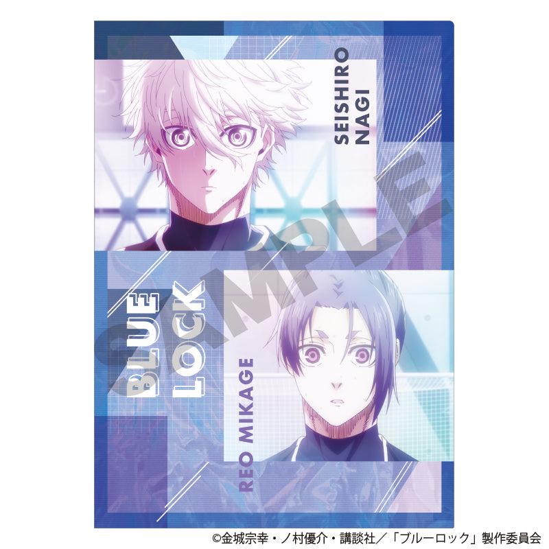 ブルーロック_シングルクリアファイル　ブルーグリッド