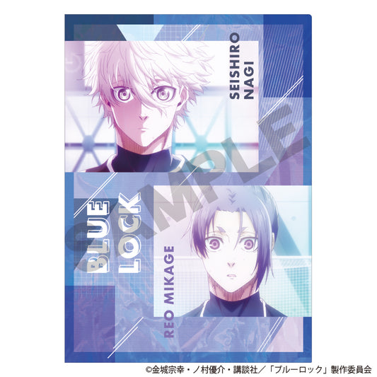 ブルーロック_シングルクリアファイル　ブルーグリッド
