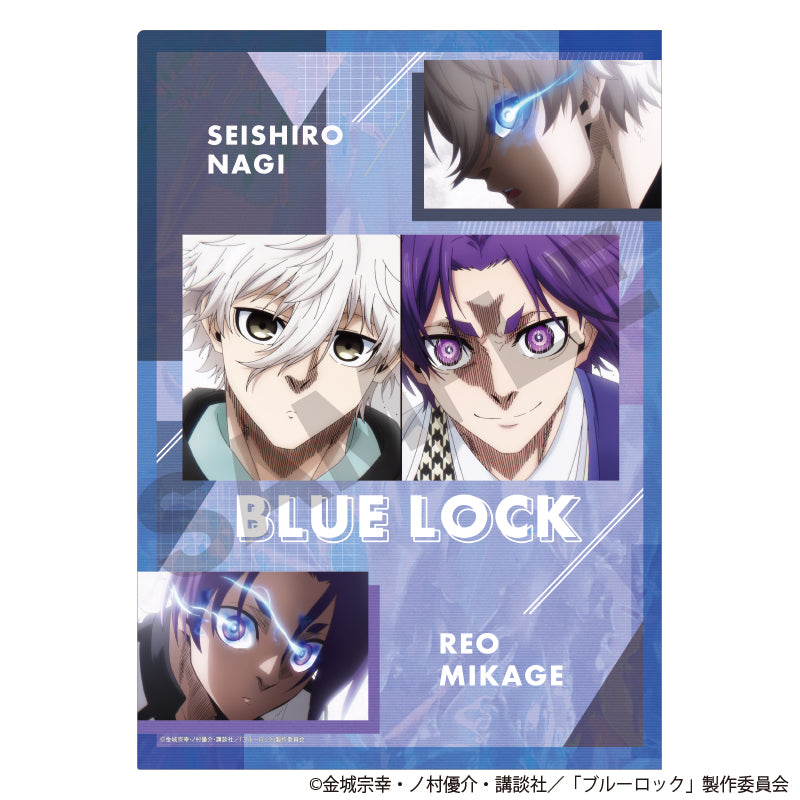 ブルーロック_シングルクリアファイル　ブルーグリッド