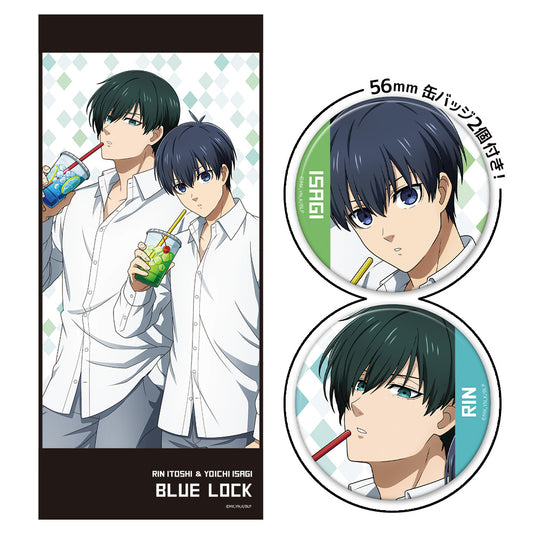 ブルーロック_缶バッジ付キャラクター大判タオルB［潔＆凛］