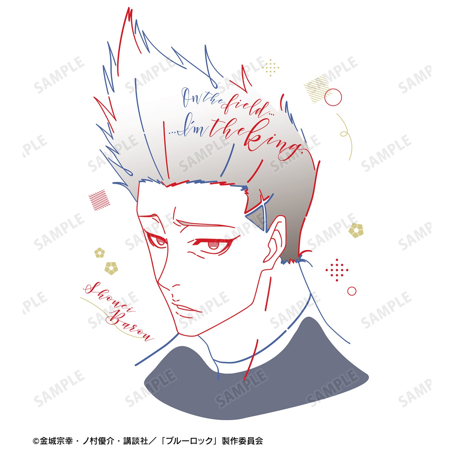 ブルーロック_馬狼 照英 lette-graph Tシャツレディース