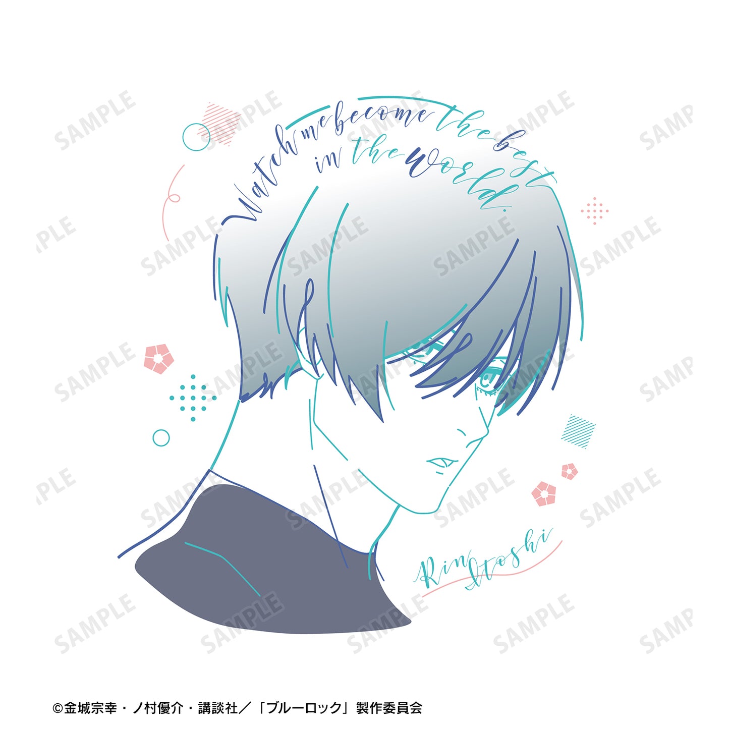 ブルーロック_糸師 凛 lette-graph Tシャツレディース